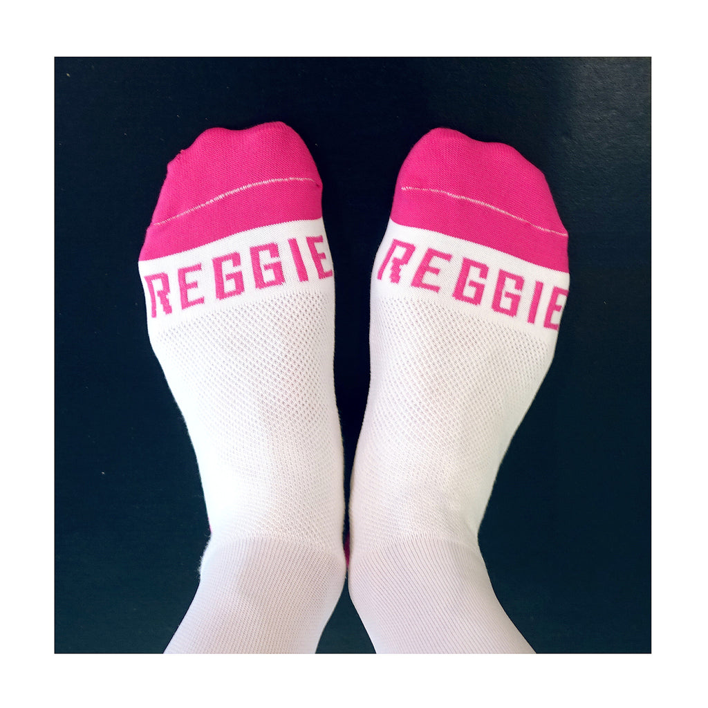 White Epic Feat Socks